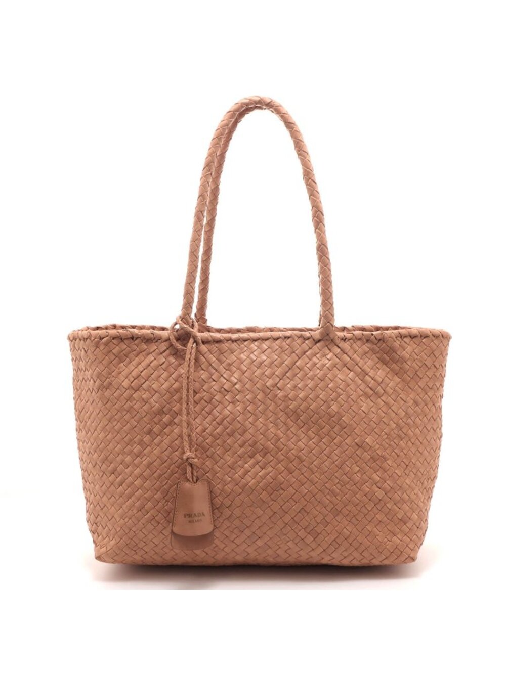 Prada Large Tote Beige Leather
